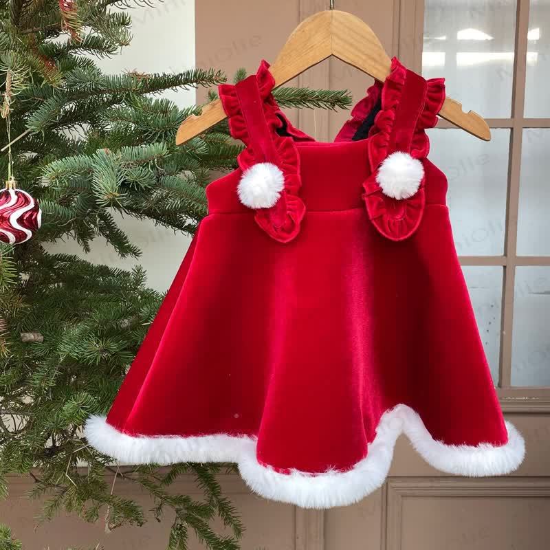 Baby Toddler Girl Christmas Sleeveless Dress - Red - 2-3T - image 1