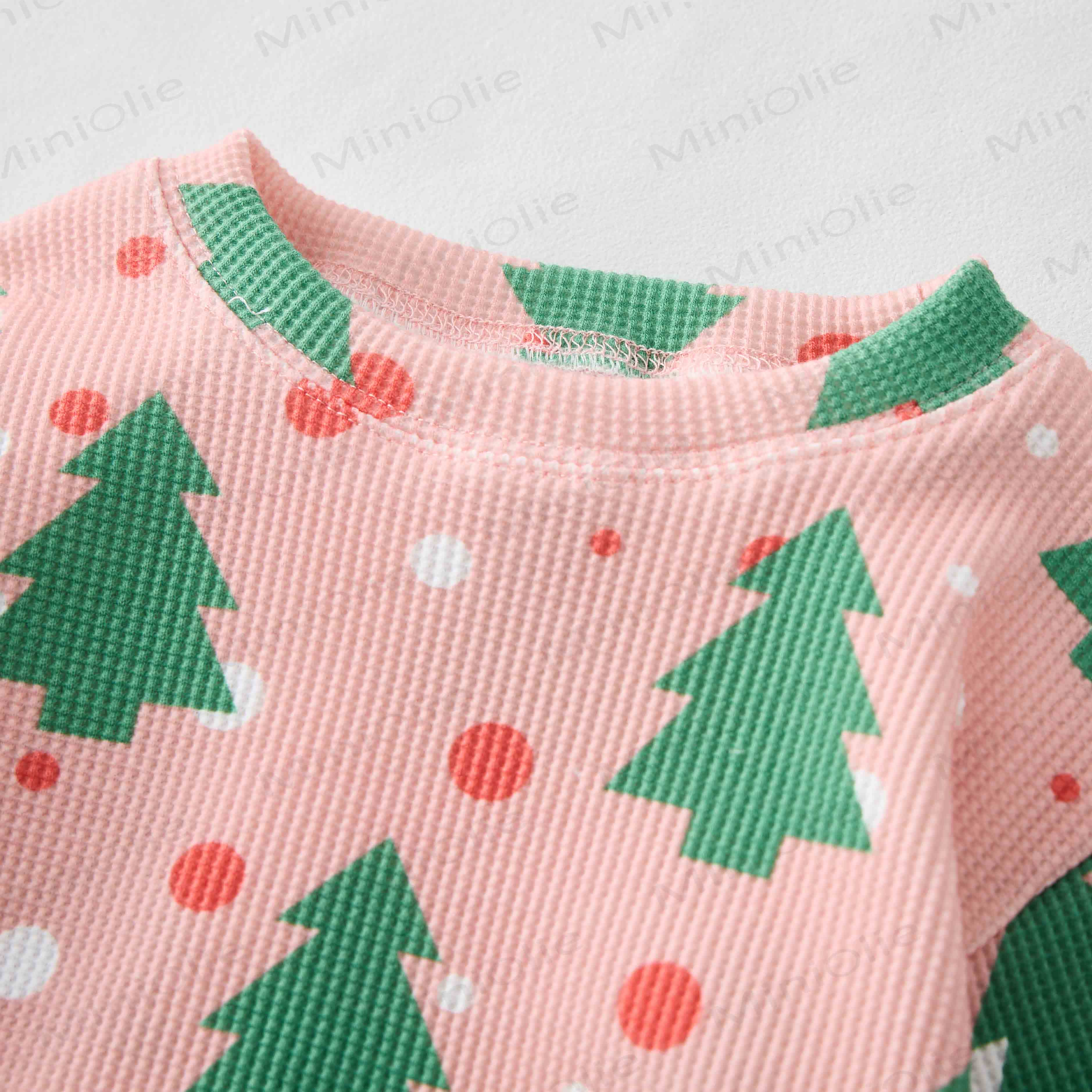 Baby Waffle Christmas Tree Sweatshirt 2-piece Set - image 2