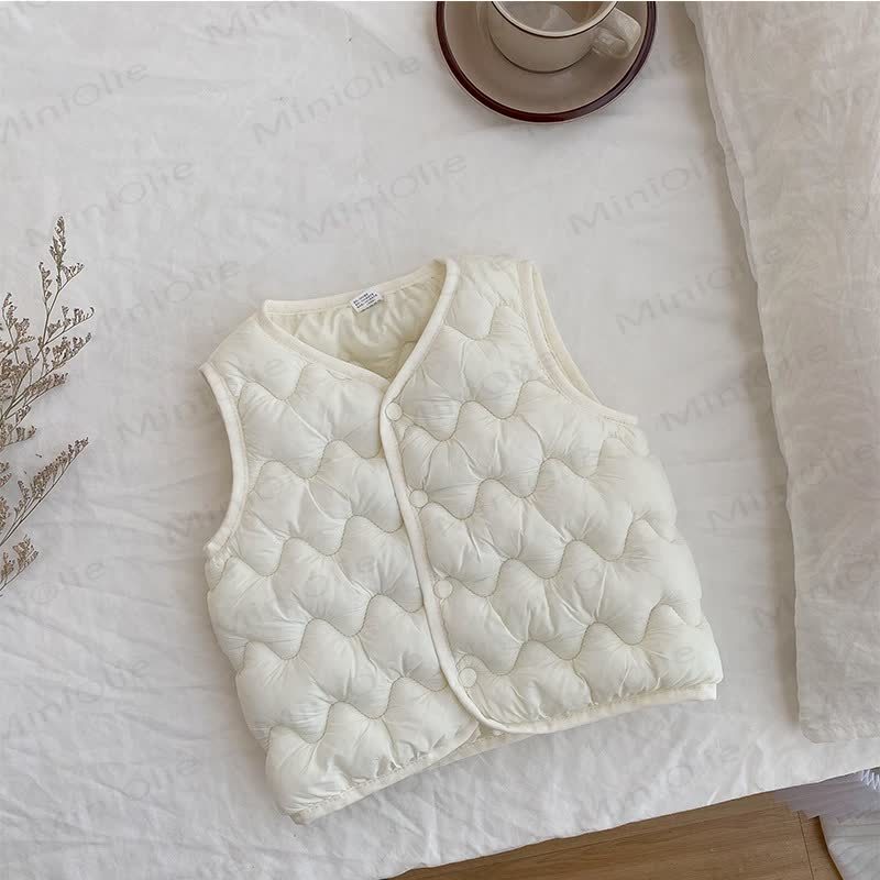 Kid Vest Cardigan Outerwear - White - 12Y - image 2
