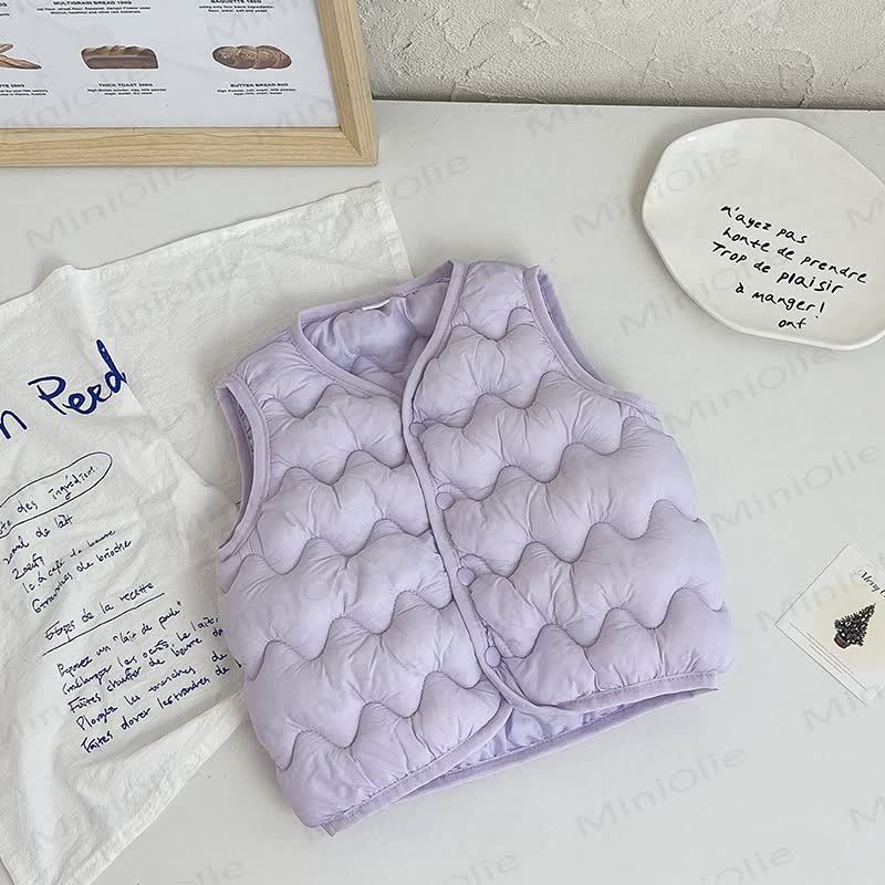 Kid Vest Cardigan Outerwear - Purple - 12Y - image 6