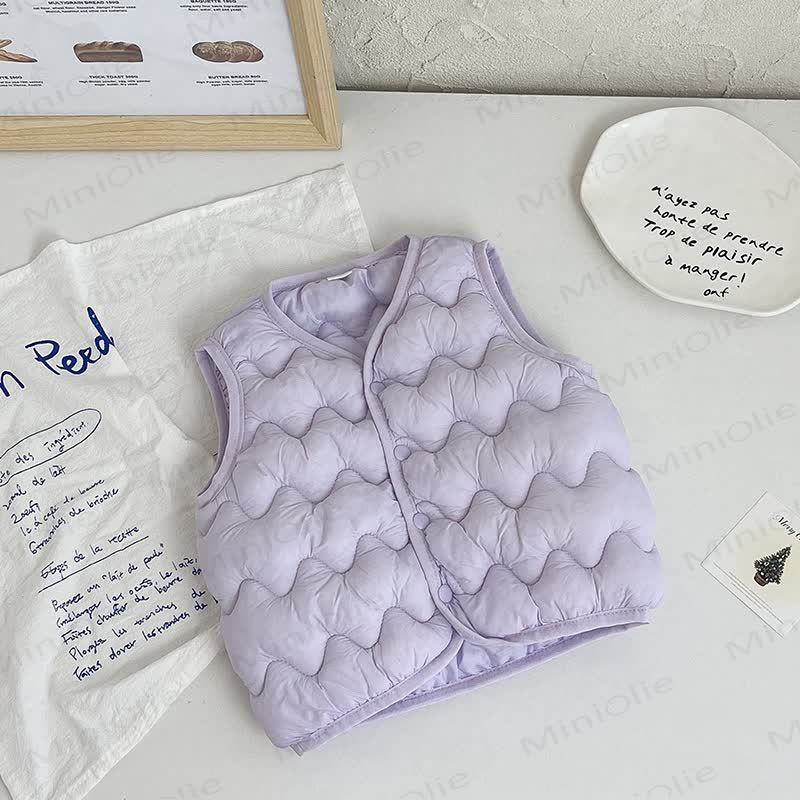 Kid Vest Cardigan Outerwear - Purple - 12Y - image 6