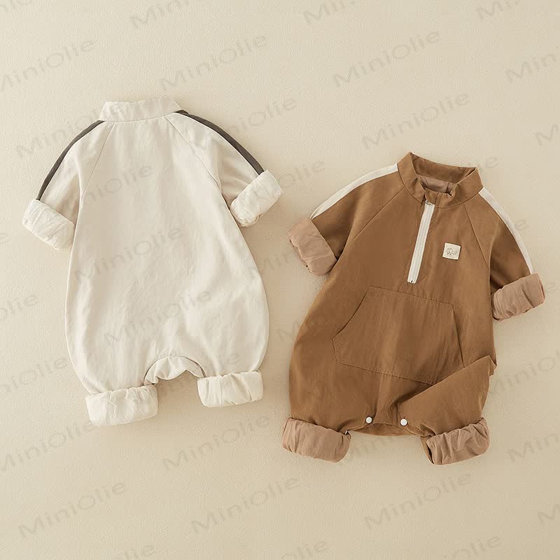 Baby Solid Color Soft Romper - image 2