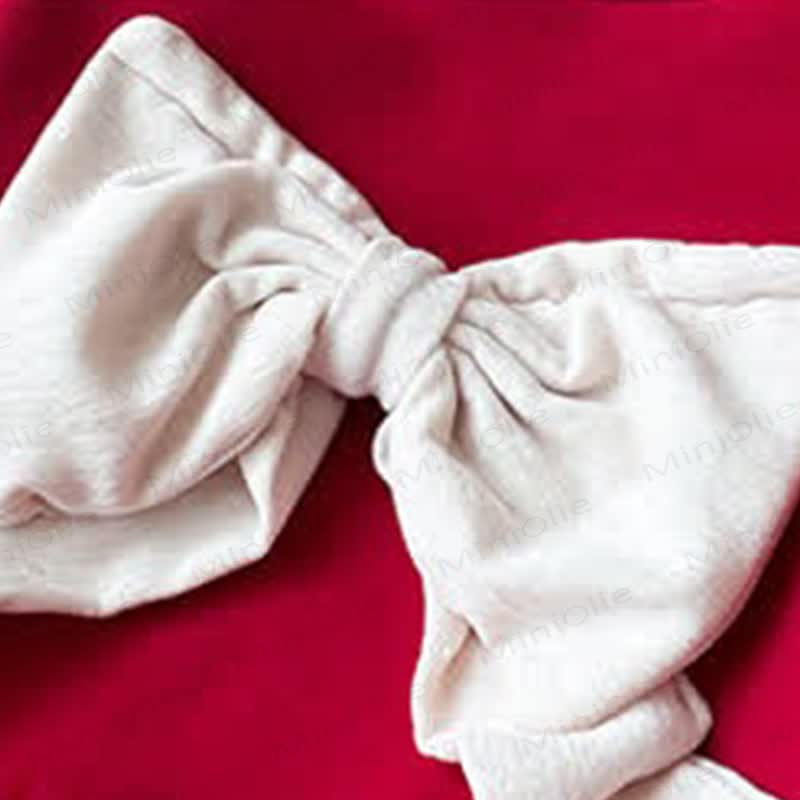 Baby Girl Bow Mesh Fleece Lined Dress - image 6