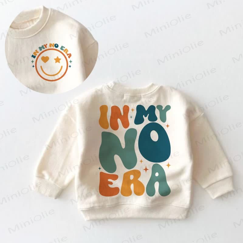 IN MY NO ERA Baby Toddler Sweatshirt - Cream - 3-5T - image 1
