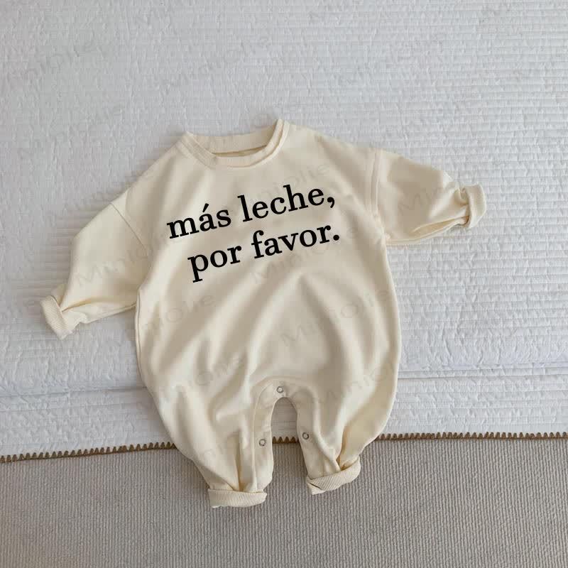 MAS LECHE, POR FAVOR. Baby Beige Romper - Beige - 2-3T - image 1