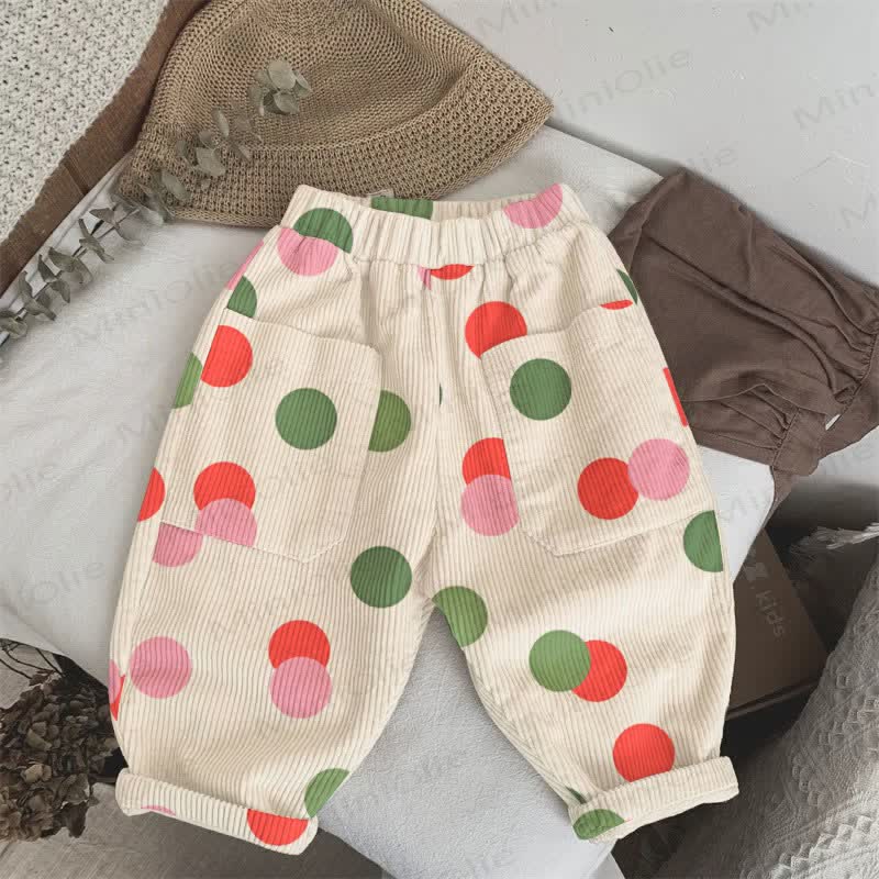 Baby Toddler Polka Dot Beige Pants - Beige - 3-5T - image 1