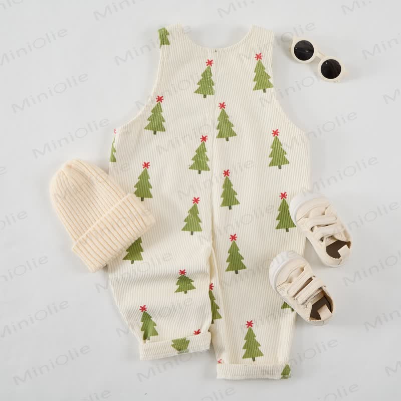 Baby Christmas Tree Corduroy Overalls - image 2