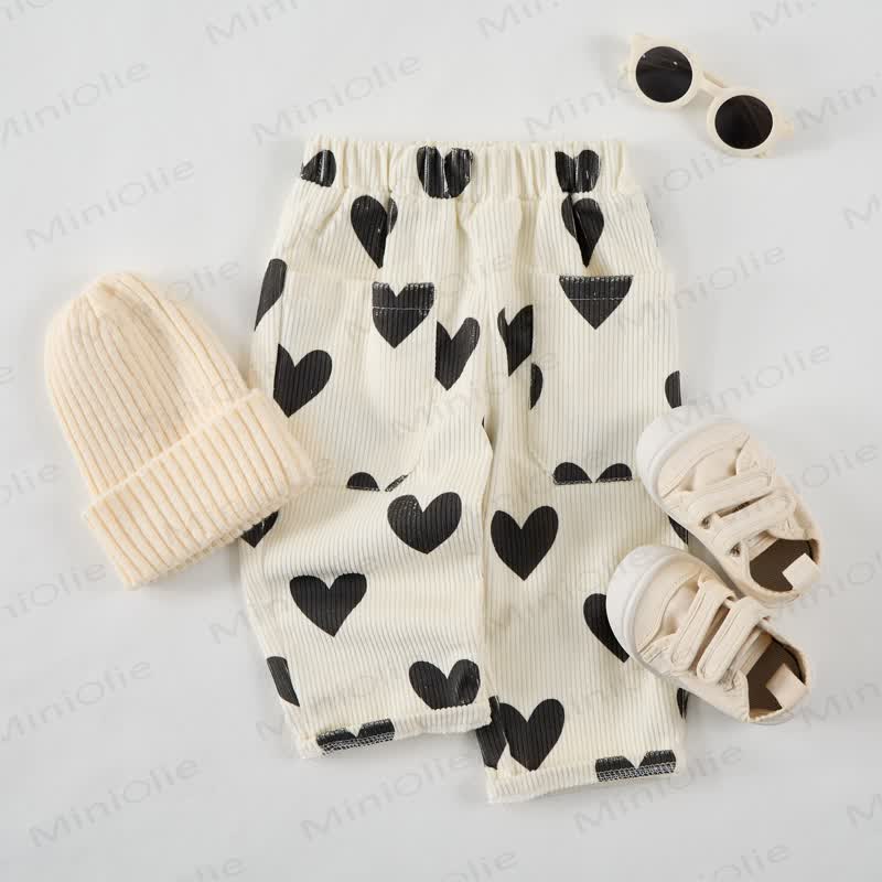 Baby Toddler Beige Heart Pants - image 3