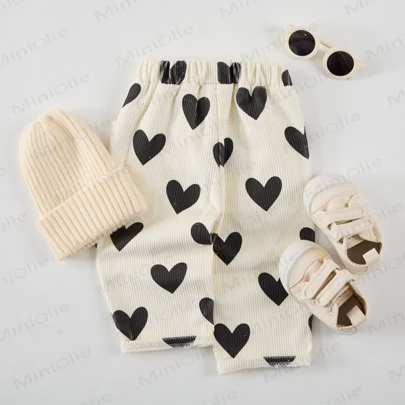 Baby Toddler Beige Heart Pants - image 2