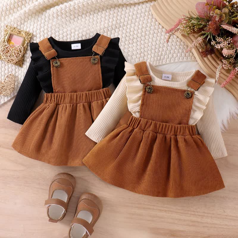 Baby Girl Solid Color Romper Sleeveless Dress - image 1