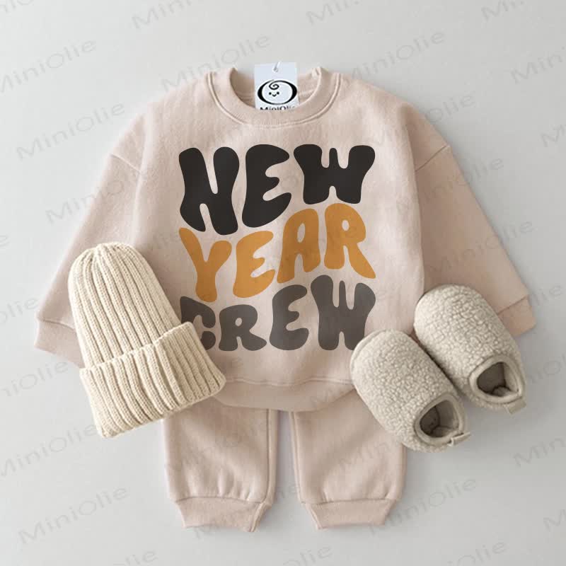 NEW YEAR CREW Baby Beige 2-piece Set - Beige - 2-3T - image 1