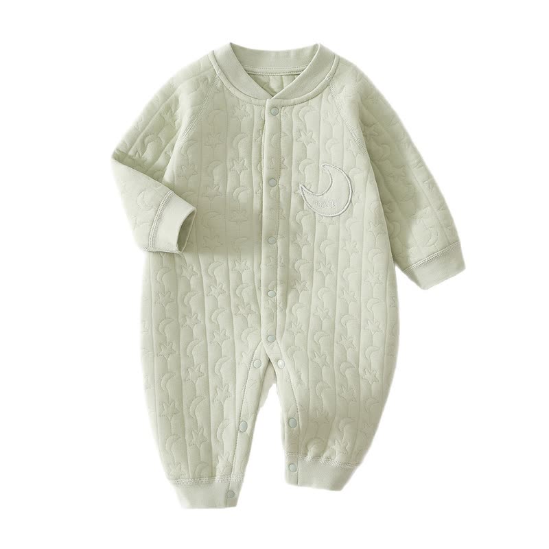 Baby Moon Star Solid Color Romper - image 5