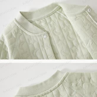 Baby Moon Star Solid Color Romper - image 2