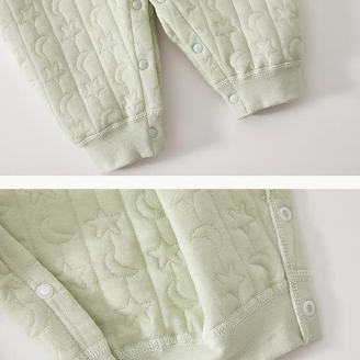 Baby Moon Star Solid Color Romper - image 3