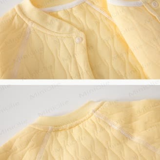 Baby Caterpillar Quilted Romper - image 3