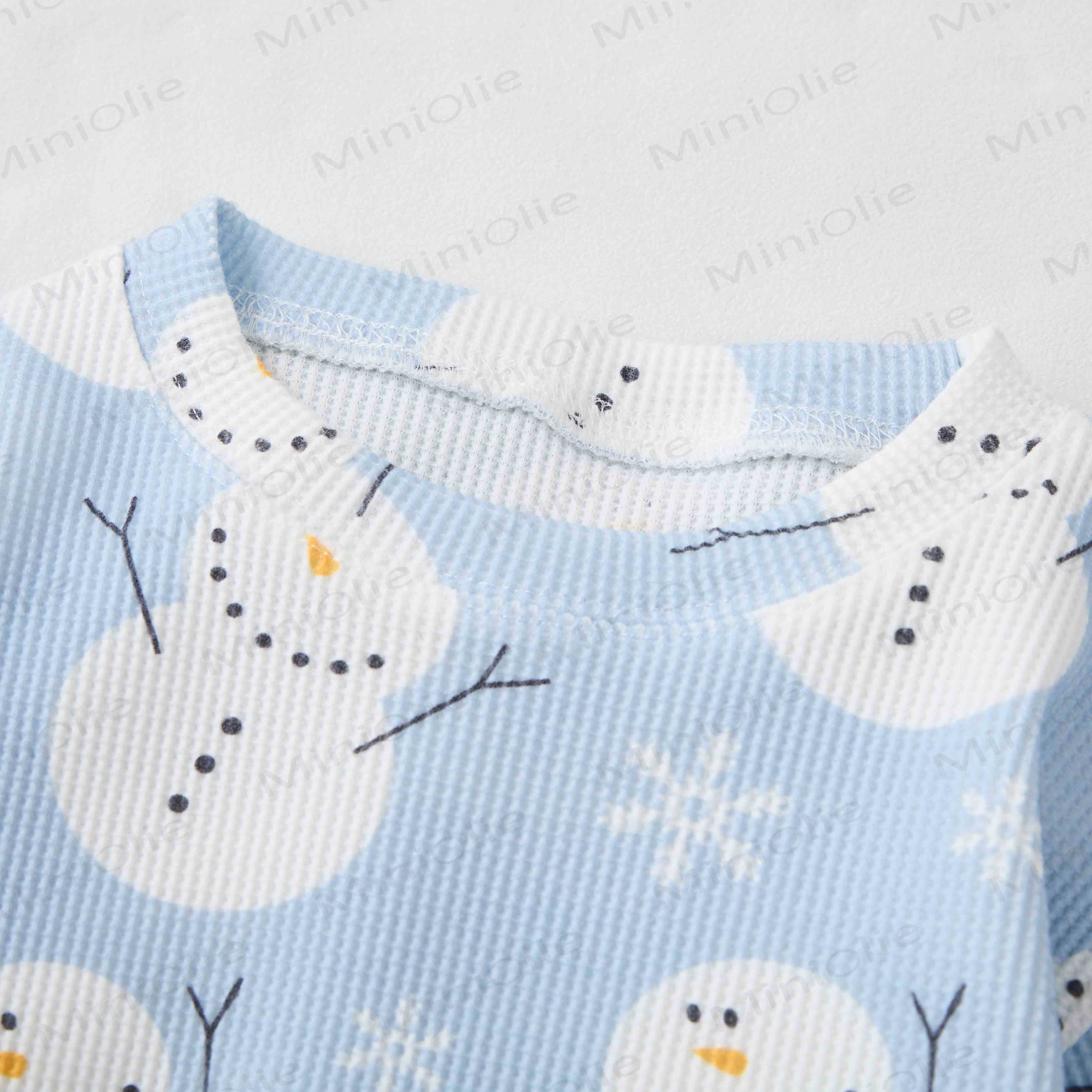 Baby Waffle Snowman Sweatshirt 2-piece Set - image 2