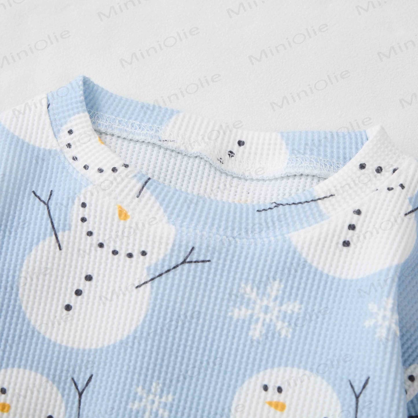 Baby Waffle Snowman Sweatshirt 2-piece Set - image 2