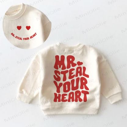 MR. STEAL YOUR HEART Baby Toddler Cream Sweatshirt - Cream - 3-5T - image 1