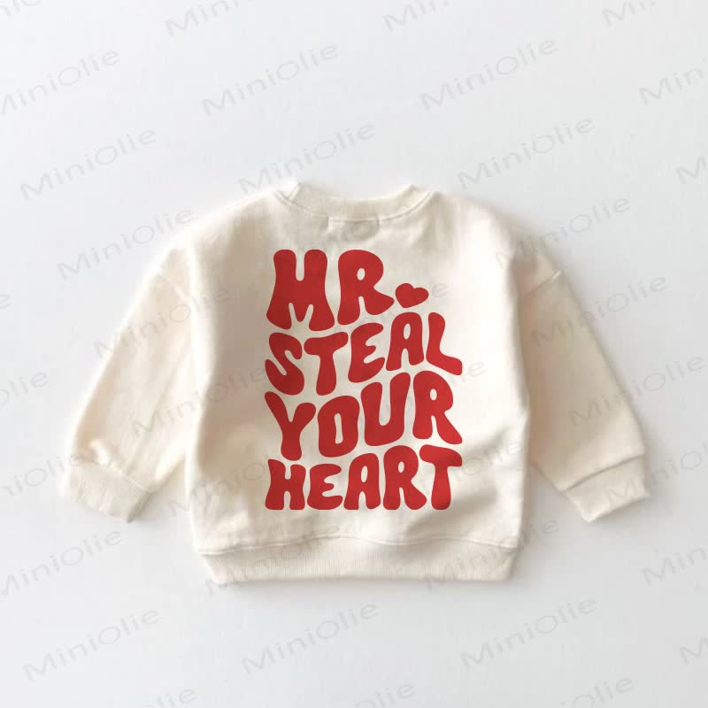 MR. STEAL YOUR HEART Baby Toddler Cream Sweatshirt - image 3