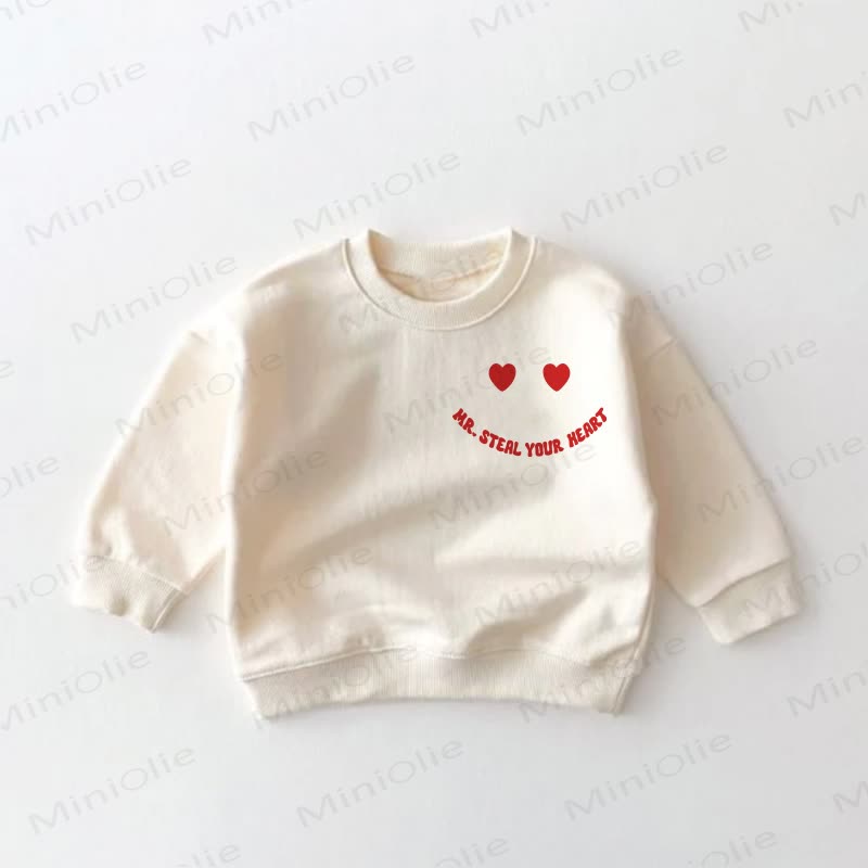 MR. STEAL YOUR HEART Baby Toddler Cream Sweatshirt - image 2