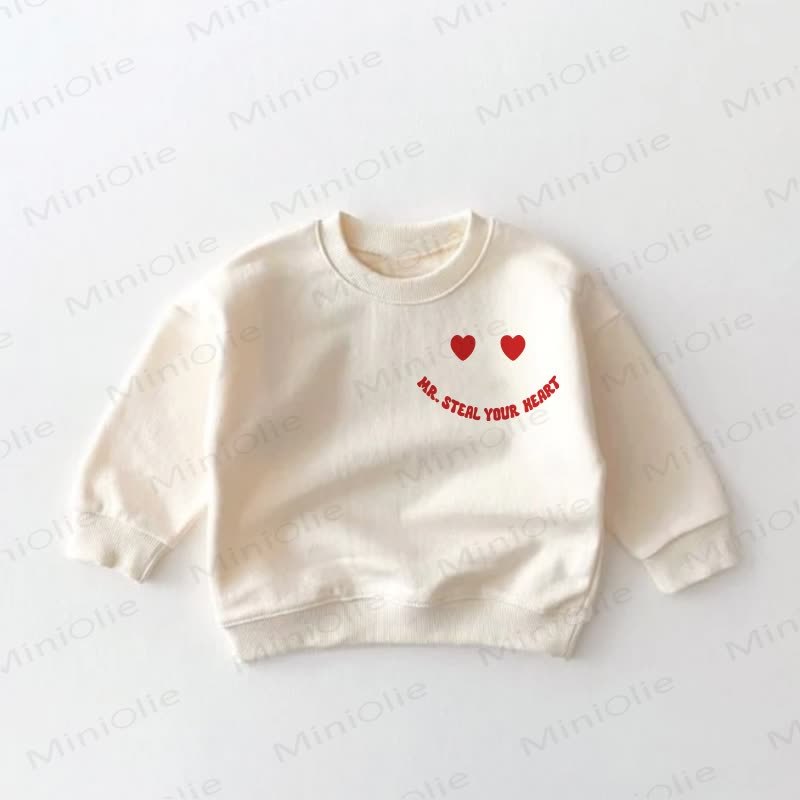 MR. STEAL YOUR HEART Baby Toddler Cream Sweatshirt - image 2