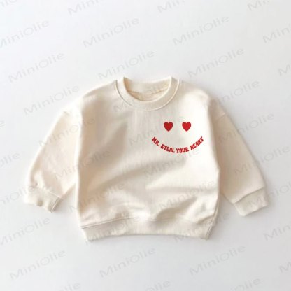 MR. STEAL YOUR HEART Baby Toddler Cream Sweatshirt - image 2