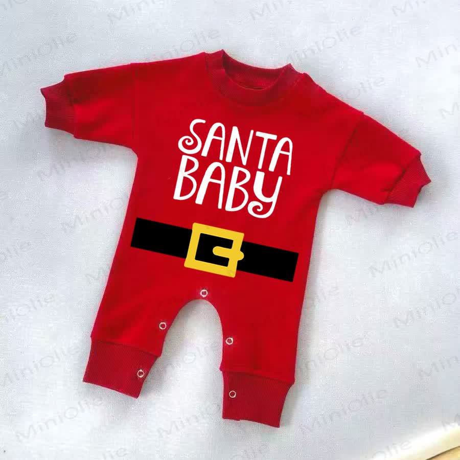 SANTA BABY Baby Red Romper - Red - 2-3T - image 1