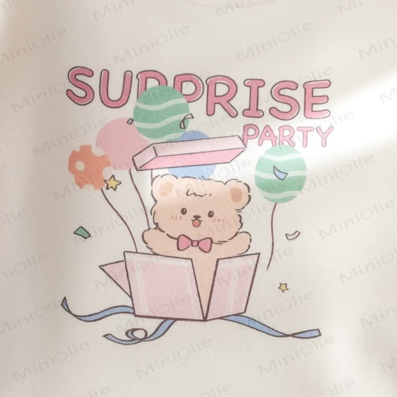 SURPRISE PARTY Toddler Girl Bow Bear Fleece Lined Bud Skirt - image 6