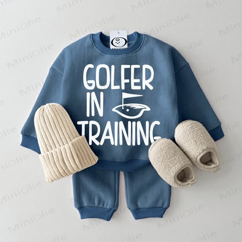 GOLFER IN TRAINING Baby Sweatsuit 2-piece Set - Blue - 2-3T - image 1