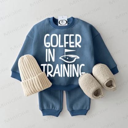 GOLFER IN TRAINING Baby Sweatsuit 2-piece Set - Blue - 2-3T - image 1