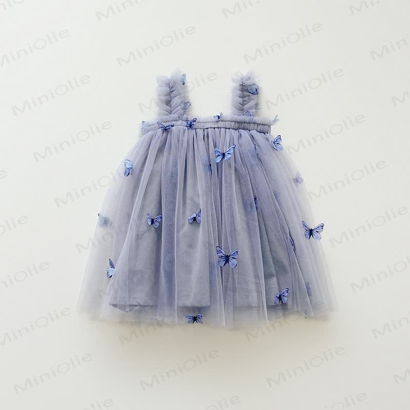 Toddler Girl Bow Mesh Sleeveless Tutu Dress - Blue - 5-7T - image 7