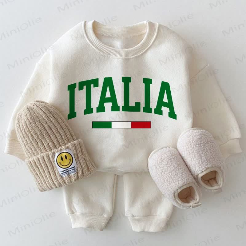 ITALIA Baby White Sweatshirt 2-piece Set - White - 2-3T - image 1