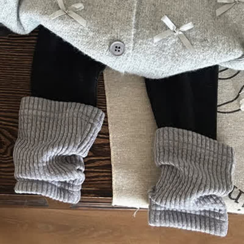 Toddler Kid Bow Knitted Grey Sweater/Leggings - Grey Leggings - 12Y - image 2