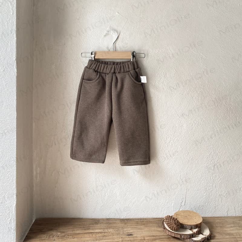 Baby Boy Fleece Solid Color Pants - Brown - 2-3T - image 6