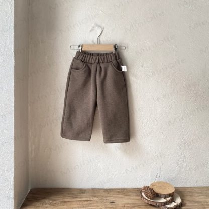 Baby Boy Fleece Solid Color Pants - Brown - 2-3T - image 6
