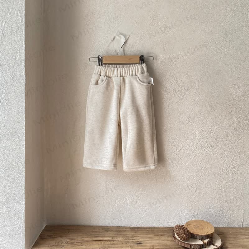 Baby Boy Fleece Solid Color Pants - Beige - 2-3T - image 5