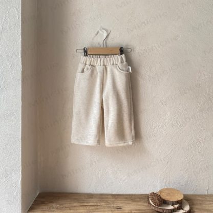 Baby Boy Fleece Solid Color Pants - Beige - 2-3T - image 5