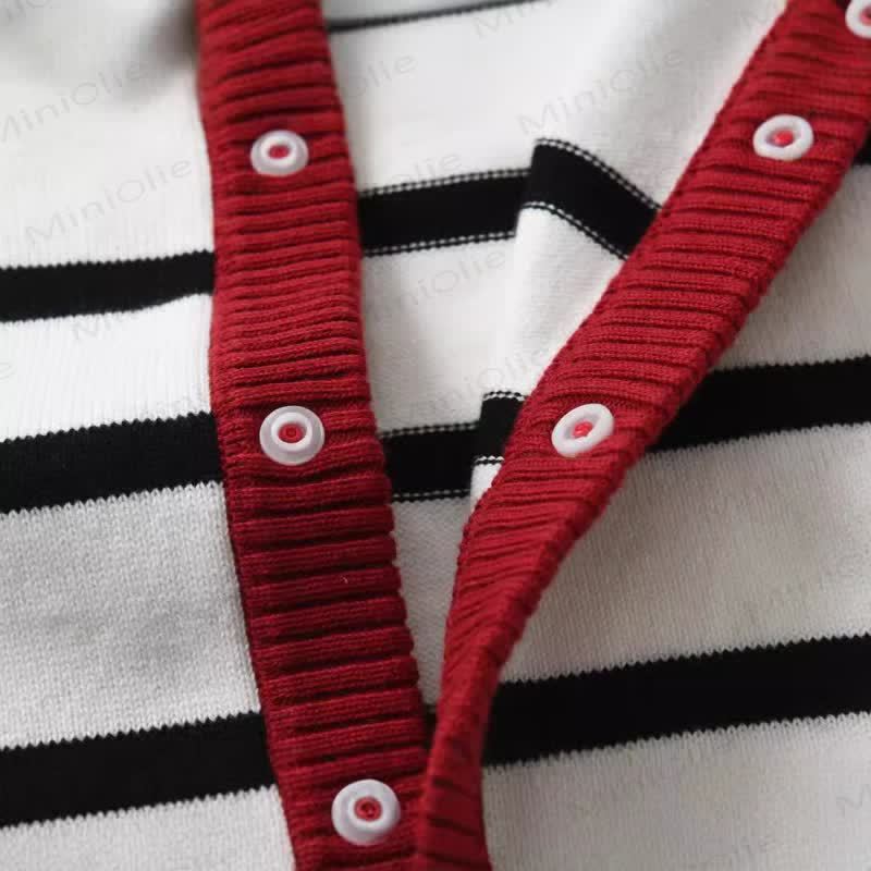 Baby Knitted Striped Heart Romper - image 5