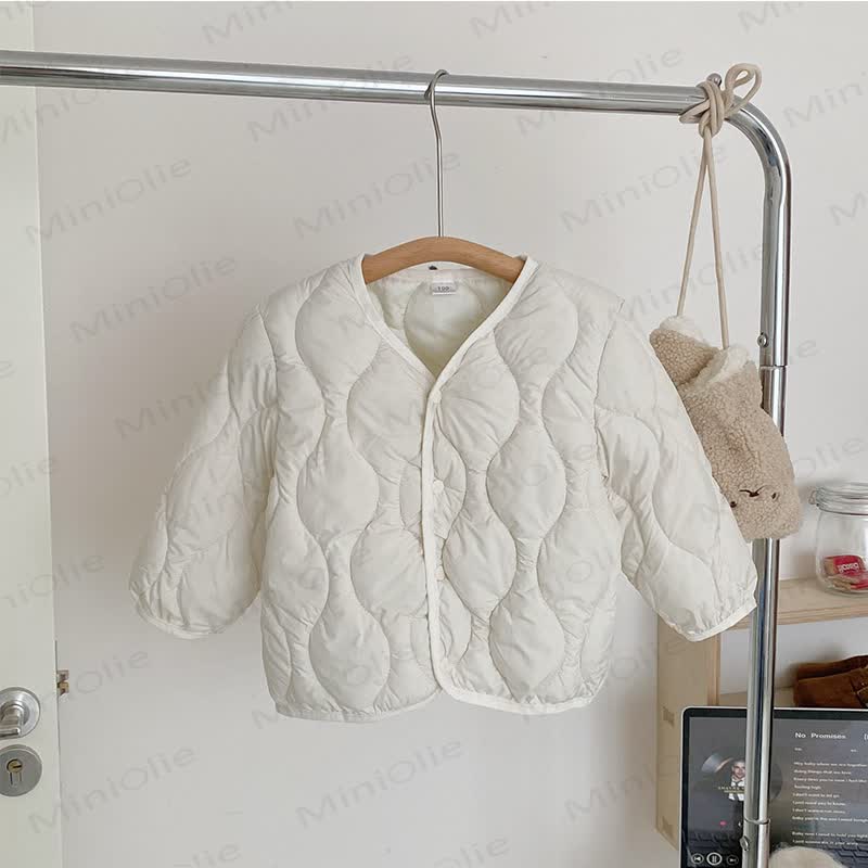 Kid's Solid Color Lightweight Outerwear  - White - 10Y - image 2