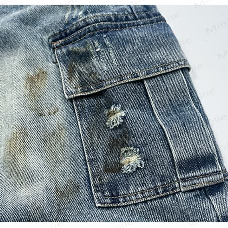 Toddler Kid Girl Denim Worker Pants - image 2