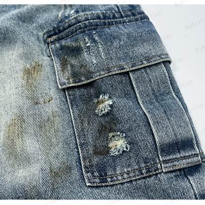 Toddler Kid Girl Denim Worker Pants - image 2