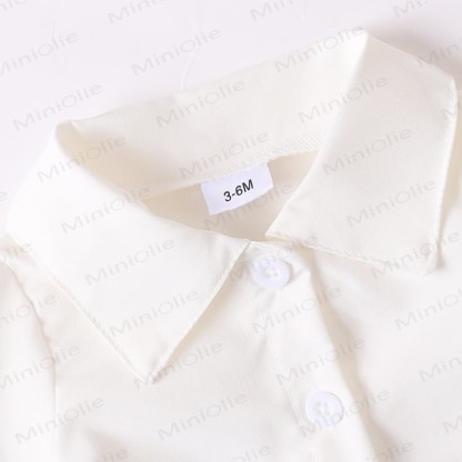 Baby Girl White Blouse Dress & Blue Denim Skirt - image 4