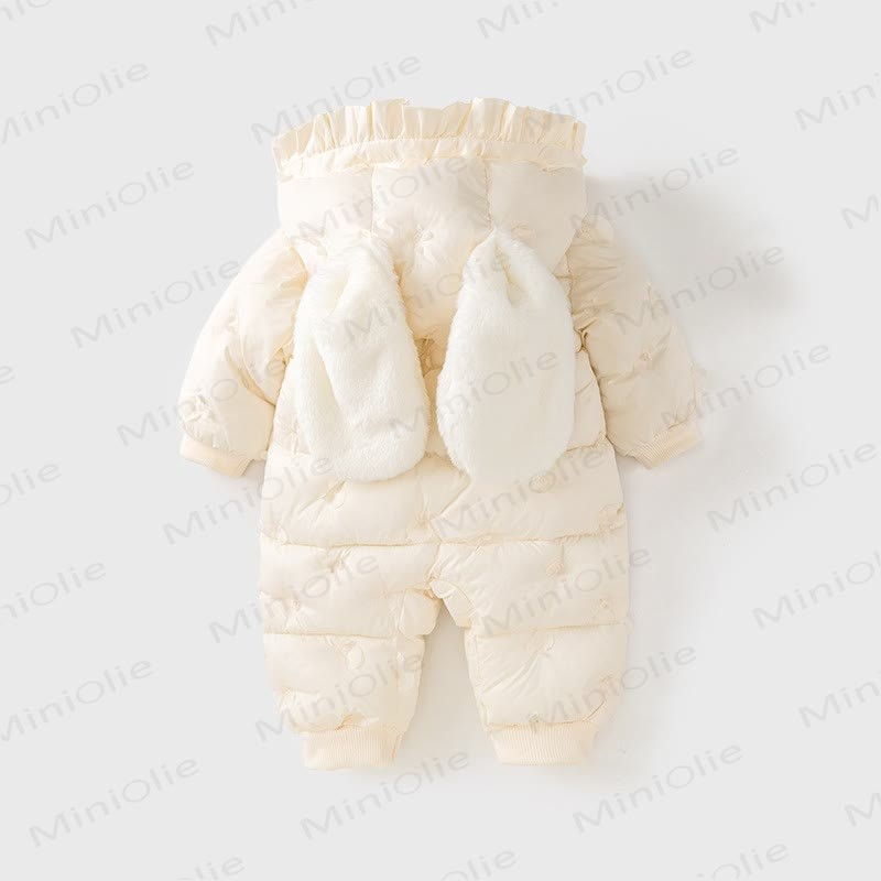 Baby Girl Bunny Fleece Cute Romper - image 2
