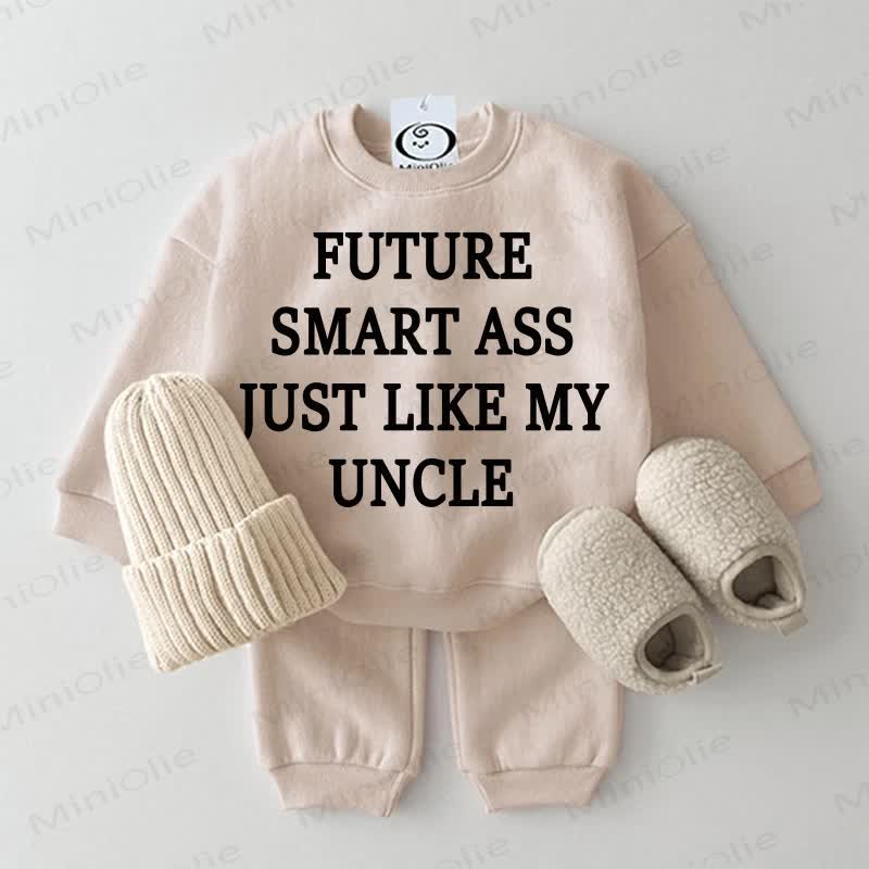 FUTURE SMART ASS JUST LIKE MY UNCLE Baby Beige 2-piece Set - Beige - 2-3T - image 1