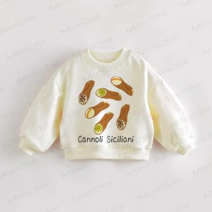 CANNOLI SICILIANI Baby Toddler Floral Cream Sweatshirt - Cream - 3-5T - image 1
