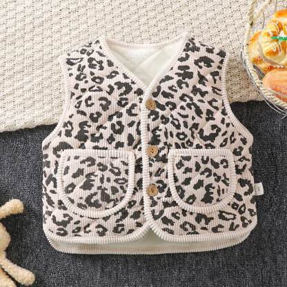 Baby Toddler Fleece Vest Jacket - Black - 5-7T - image 1