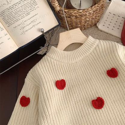 Kid Girls' Heart Knit Sweater - image 3