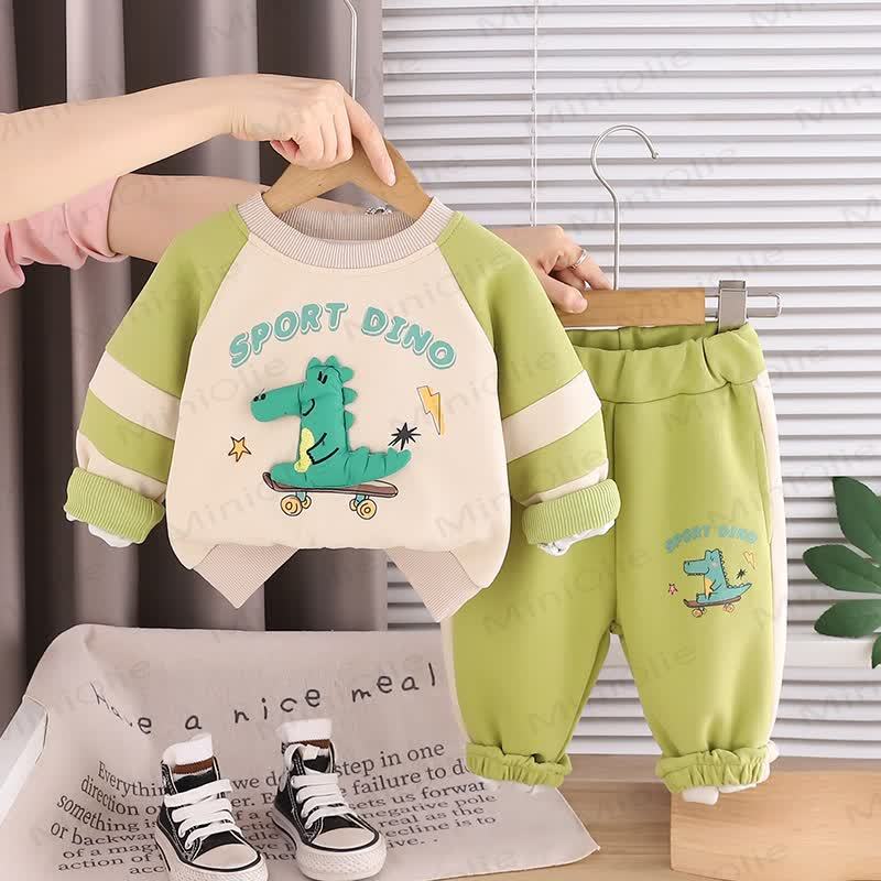 SPORT DINO Baby Toddler Boy Crocodile 2-piece Set - Green - 5-7T - image 2