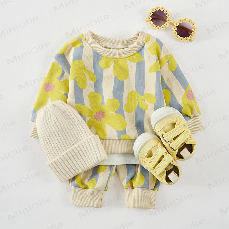 Baby Yellow Flower Beige 2-piece Set - image 2