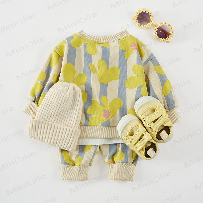 Baby Yellow Flower Beige 2-piece Set - image 3